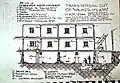 Croquis réalisé par l'ancien détenu du HKP Gary Gerstein, qui était un enfant de 8 ans en juillet 1944. Il est devenu plus tard architecte et a dessiné ce schéma de sa cachette avec l'aide de son cousin aîné Pearl Good qui a également survécu dans cette maline