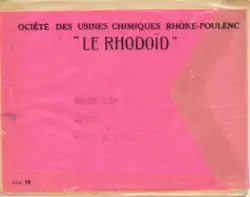 Scan d'un échantillon de Rhodoïd.