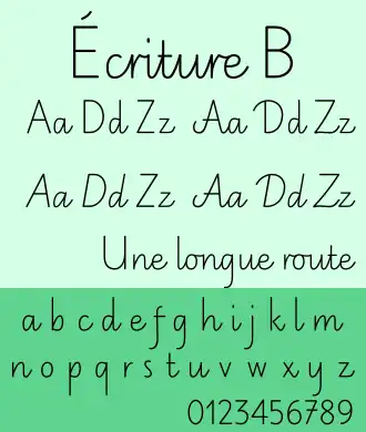 Modèle d'écriture B