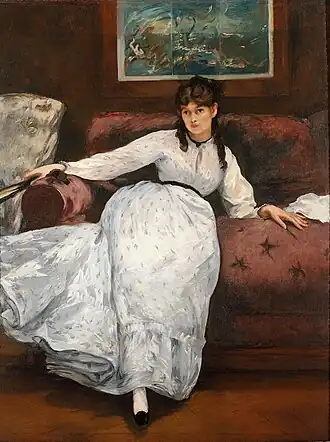 Berthe Morisot posant pour le tableau de Manet Le Repos 1870.