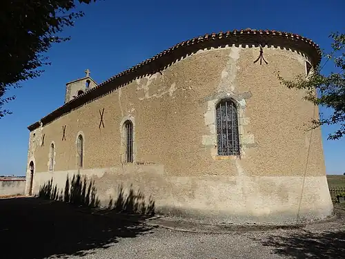 L'église vue du chevet.
