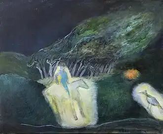 L'Apparition, 61x50cm, acrylique sur toile, 50x61cm, octobre 2015.