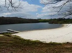 La plage de l'étang de Rouffiac.