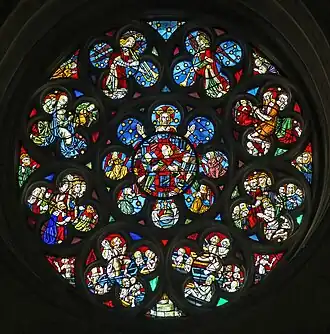 Église Saint-Pierre de Gourdon, la rosace.