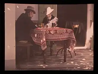 Two men playing Chess, 1907.