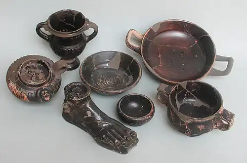 Objets de Puntal dels Llops. (Musée de Valence)