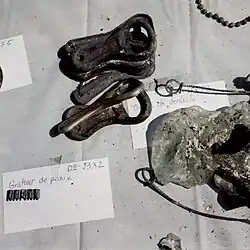 Quelques artefactstrouvés sur le site