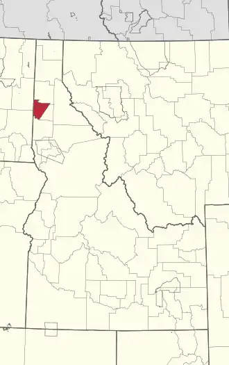 Réserve de Cœurs d'Alène, localisation.