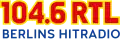 Logo de 104.6 RTL jusqu'au 26 juin 2023.