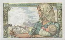 10 francs Mineur, Face verso