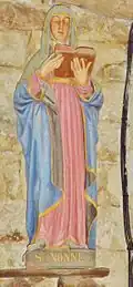 Statue de sainte Nonne, église de Dirinon.