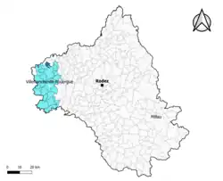 Foissac dans l'intercommunalité en 2020.