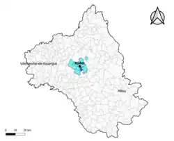 Le Monastère dans l'intercommunalité en 2020.