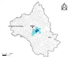 Pont-de-Salars dans l'intercommunalité en 2020.