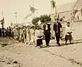 Procession de la Fête-Dieu à Hœdic vers 1930.