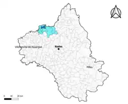 Saint-Parthem dans le canton de Lot et Dourdou en 2020.