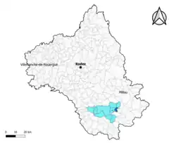 Tournemire dans le canton de Saint-Affrique en 2020.