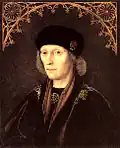 Le roi Henri VII, devenu membre de la confrérie en 1494.