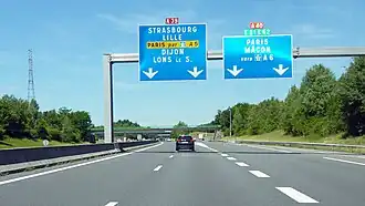 Échangeur entre l’A40 et l’A39