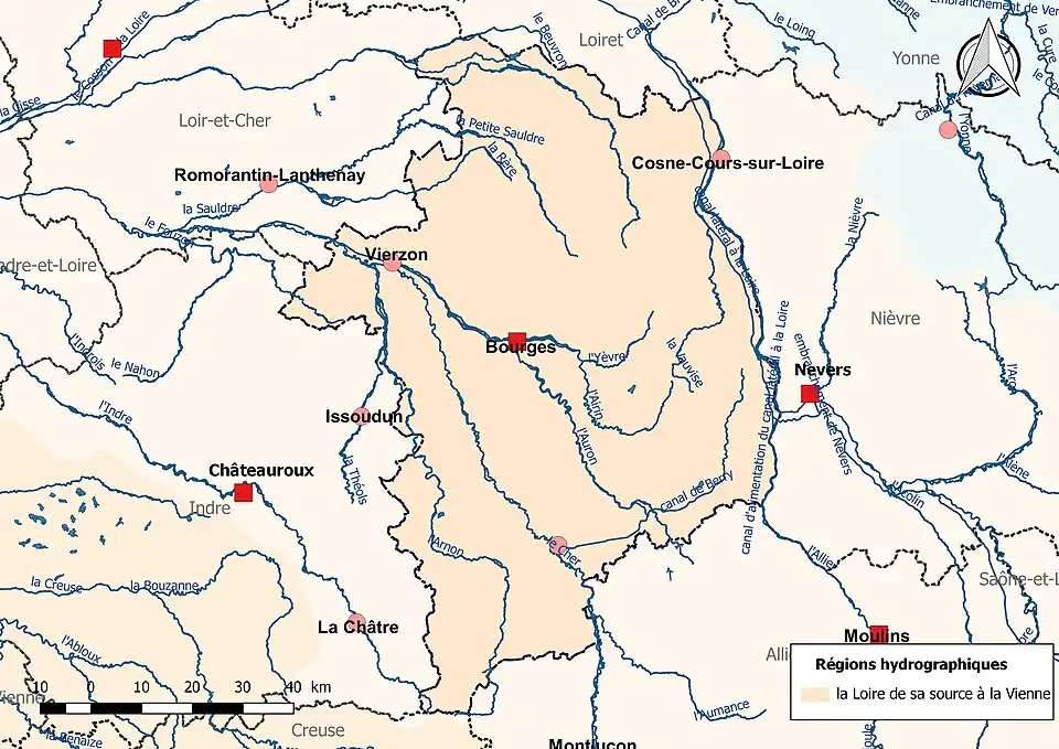 Le Cher est inclus dans une région hydrographique.
