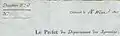 En-tête de lettre du 16 mai 1807 du préfet des Appenins Rolland.