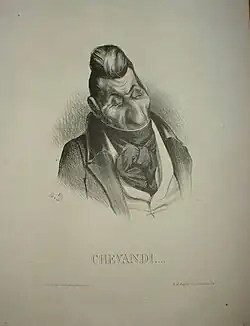 dessin caricatural d'une célébrité du Juste Milieu.