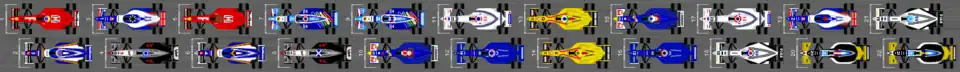 Schéma de la grille de qualification du Grand Prix de Hongrie 1997.