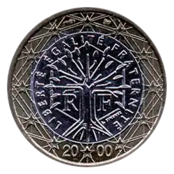 1 € français, 1re série (1999–2021).