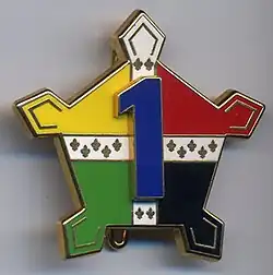 Insigne de la 1re compagnie du 43e&nbsp;régiment d'infanterie (vers 2004)