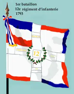 Drapeau du 1er&nbsp;bataillon du 12e&nbsp;régiment d'infanterie de ligne de 1793 à 1804