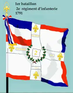 Drapeau du 1er bataillon de 1791 à 1793.