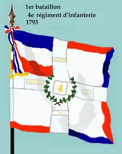 Drapeau du 1er&nbsp;bataillon du 4e&nbsp;régiment d'infanterie de ligne de 1793 à 1804