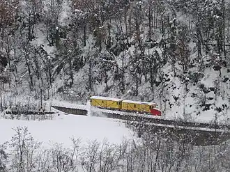 Le chasse-neige en action.