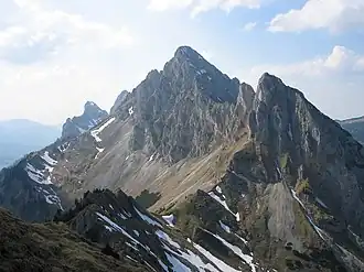 Vue de la Kellespitze depuis la Schneidspitze.