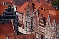 Toitures et pignons du centre-ville de Lunebourg (Allemagne).