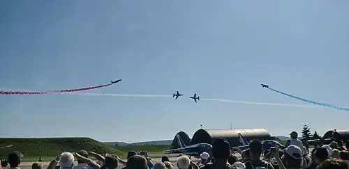 Démonstration de la patrouille de France.