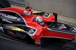 Photo de Timo Glock sur le circuit de Silverstone.