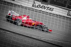 Photo de Fernando Alonso sur Ferrari à Melbourne