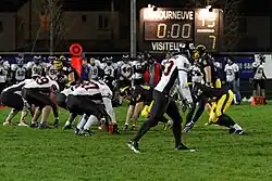 Phase de match entre le Flash de La Courneuve et les Molosses d'Asnières