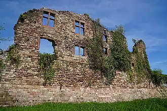 Les ruines du château.