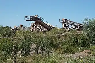 Sablière produisant des granulats à Roye.