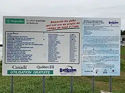 Panneau d'informations, stationnement