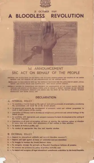 Description de l'image 21 October 1969 SRC Bloodless Revolution poster.png.