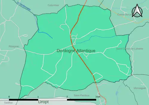 Carte en couleur présentant le(s) SAGE couvrant le territoire communal