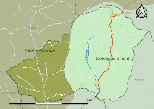 Carte en couleur présentant le(s) SAGE couvrant le territoire communal