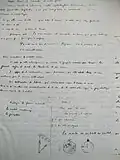 Manuscrit littéraire avec croquis préparatoires.