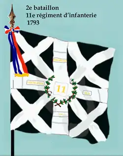 Drapeau du 2e&nbsp;bataillon du 11e&nbsp;régiment d'infanterie de ligne de 1793 à 1804