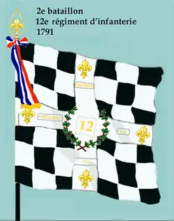 Drapeau du 2e&nbsp;bataillon du 12e&nbsp;régiment d'infanterie de ligne de 1791 à 1793