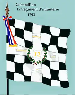 Drapeau du 2e&nbsp;bataillon du 12e&nbsp;régiment d'infanterie de ligne de 1793 à 1804