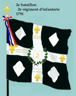 Drapeau du 2e bataillon de 1791 à 1793.